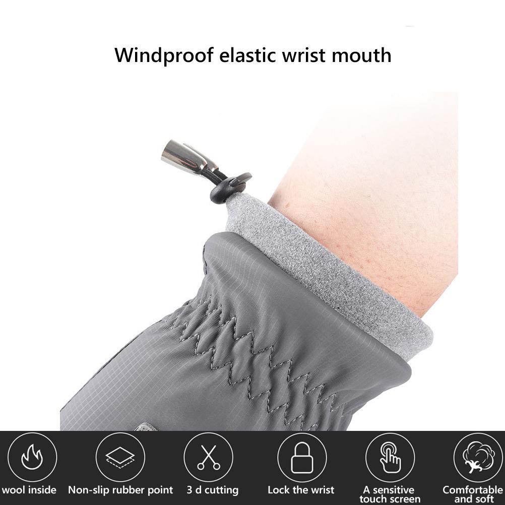 Winter Gloves Touchscreen Fleece Lined Warm Gloves Insulated Anti Slip Waterproof Thermal Ski Gloves for Men Women