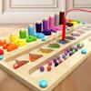 Magnetic Wooden Bead Maze Color Counting Classification Board Kid Toy Puzzle