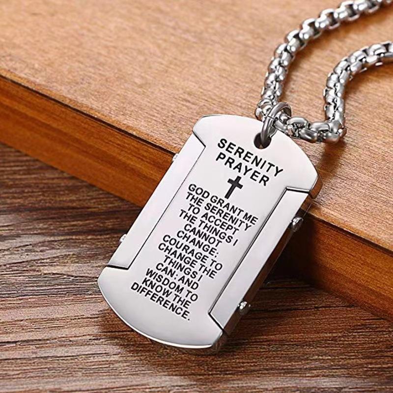 Medizinisches Logo Anhänger Mode Trend Straße Armee Marke Halskette Retro Persönlichkeit Schmuck für Männer 2026