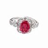 Red Zircon White Open Ring, Women'S Cold Wind, Sweet And Cool Temperament Stacking, Wearing High-End Ring Accessories Tide