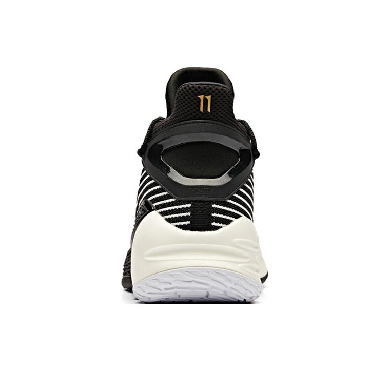 Anta KT4 Playoffs Shock Absorption Non-Slip Wear-Resistant High-Top Basketball Shoes Men sneaker Black White 11921101-4