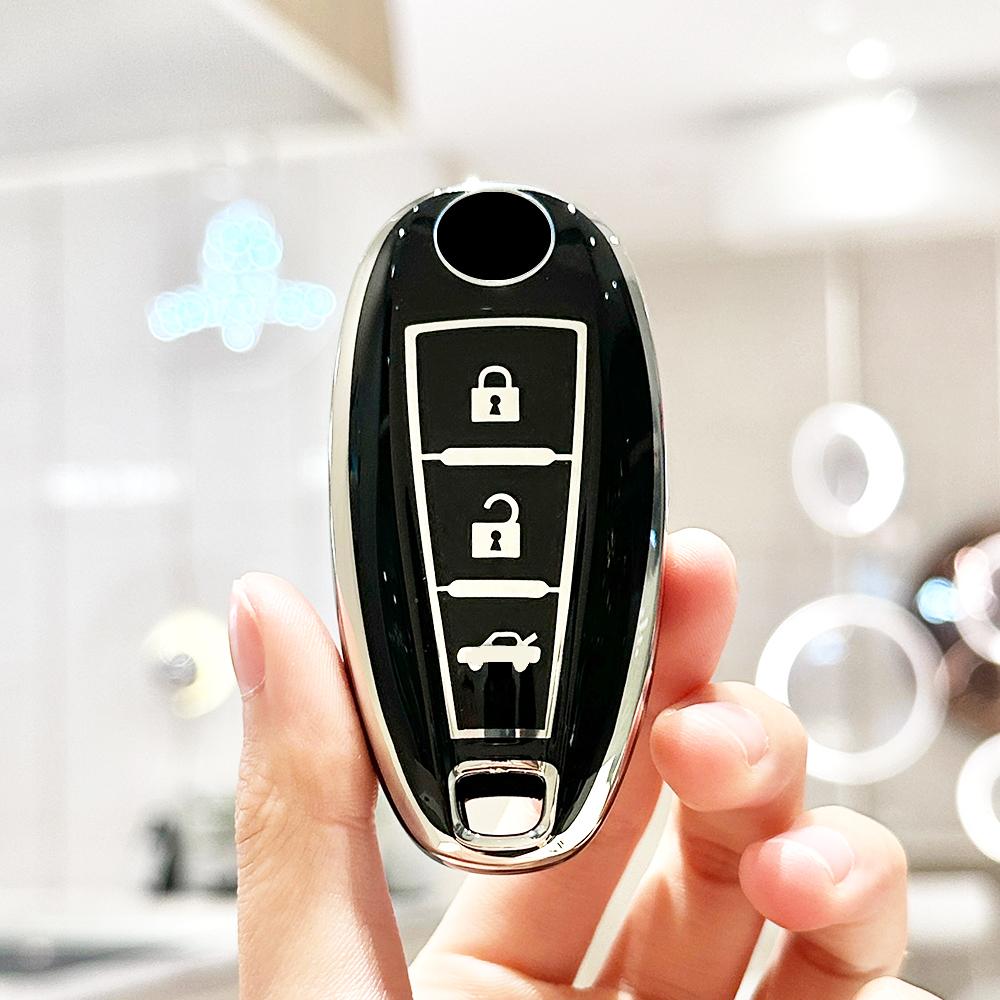 3 Buttons Auto Keyless Protector Soft TPU Car Key Shell Fob Cover Case for Suzuki Vitara Swift Ignis Kizashi SX4 Baleno Ertiga