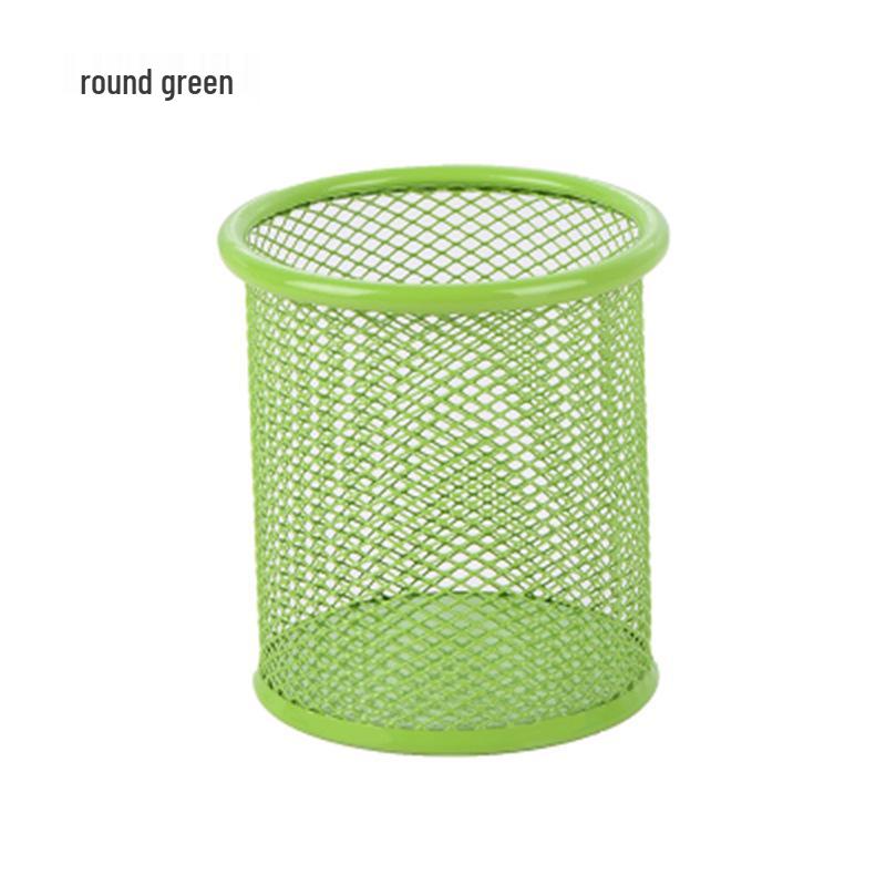 Iron Round Multifunctional Pen Holder – Large Capacity Metal Desktop Storage Organizer