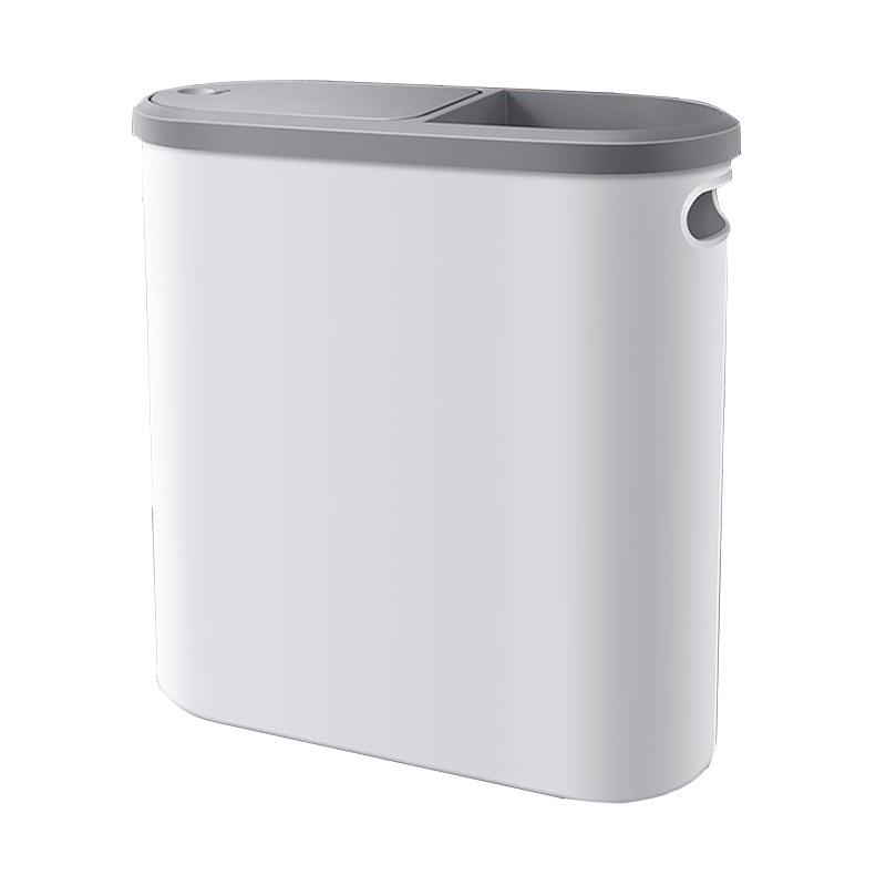 Narrow Gap Trash Can with Lid for Kitchen, Bathroom, and Bedroom