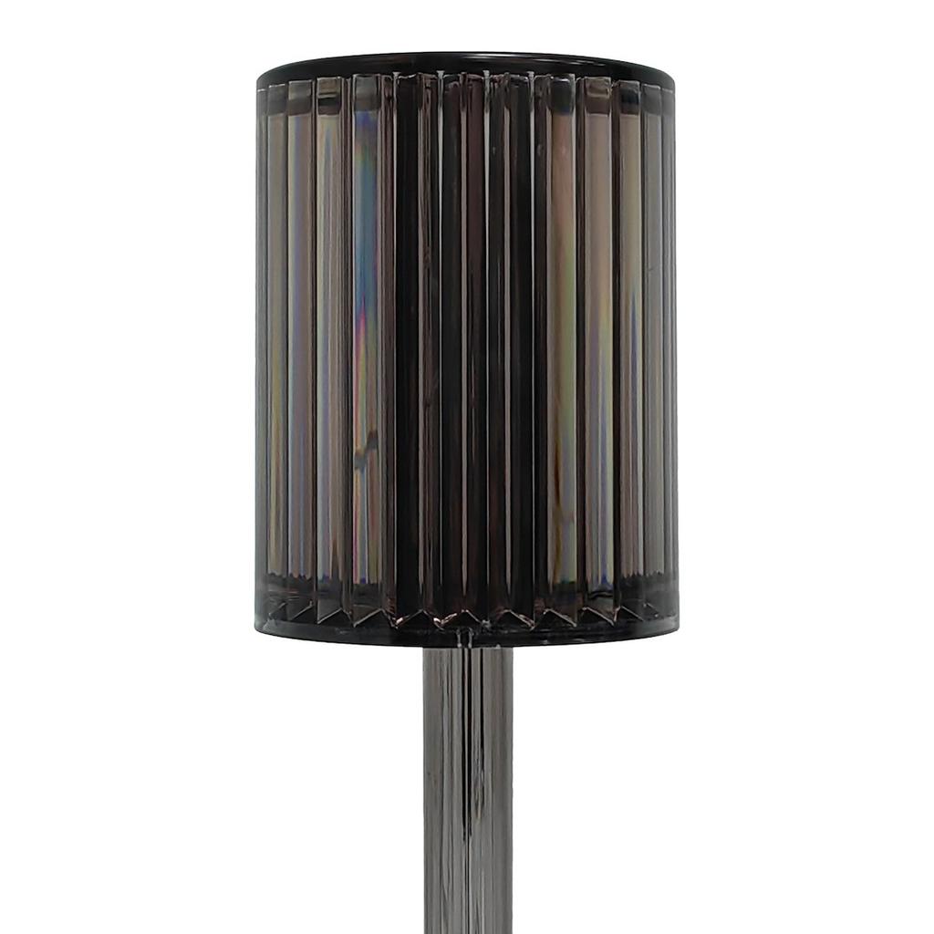 Lampka Nocna Stołowa Dymiona Ryflowana Led 1W Zmienna Barwa Bezprzewodowa Simple Milagro