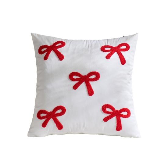 Throw Pillowcase Velvet Soft Decorative Cover Bow Pattern Multiple Sizes Cushion Case Sofa Bedroom Chair