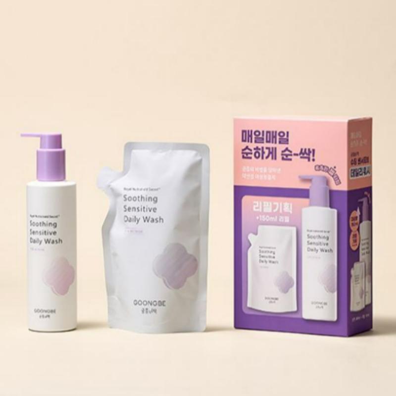 Gungjung Bichaek Soothing Sensitive Wash Daily Wash Set 200ml + 150ml (Gel)