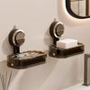 Elegante Portasapone con Ventosa Design Drenaggio Acqua Organizzatori Bagno Salvaspazio Scaffale in Plastica