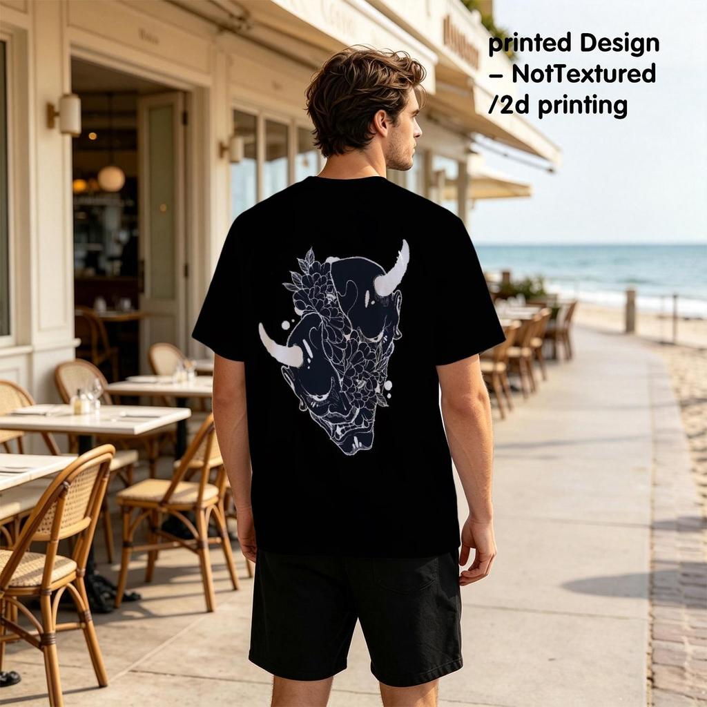 Men's Breathable T-Shirt - Funny 2D Creative Day of the Dead Print, Casual Daily Comfortable Top