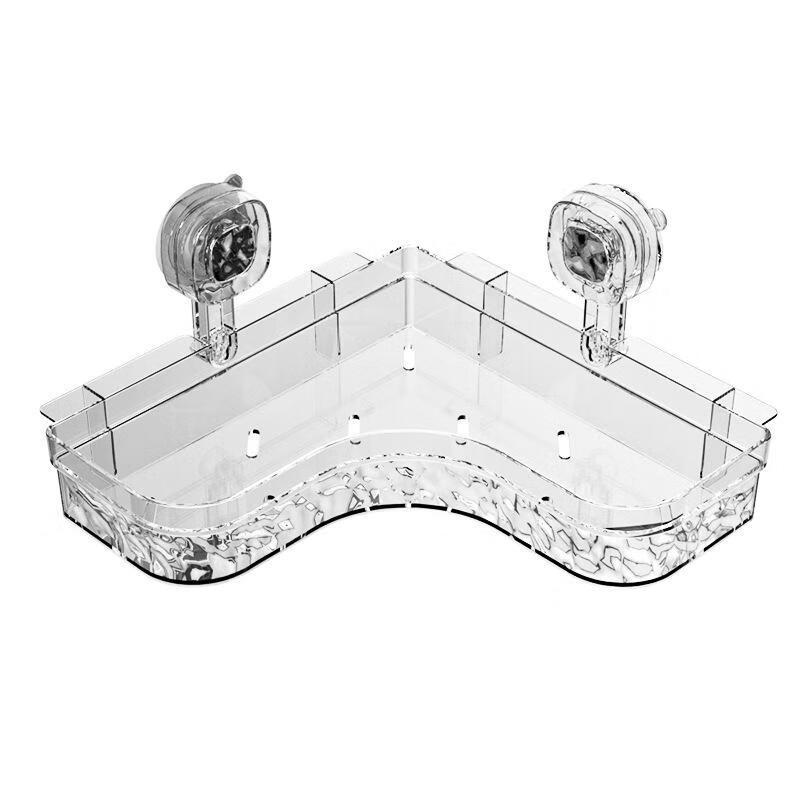 JINGRUIXIANG Bohrerlose Saugnapf-Eck-Badezimmerregal (2er-Pack)