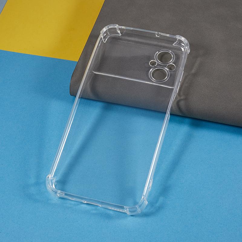 Transparent Back Cover for Xiaomi Poco M5 4G Reinforced Corners Anti-drop TPU Phone Case