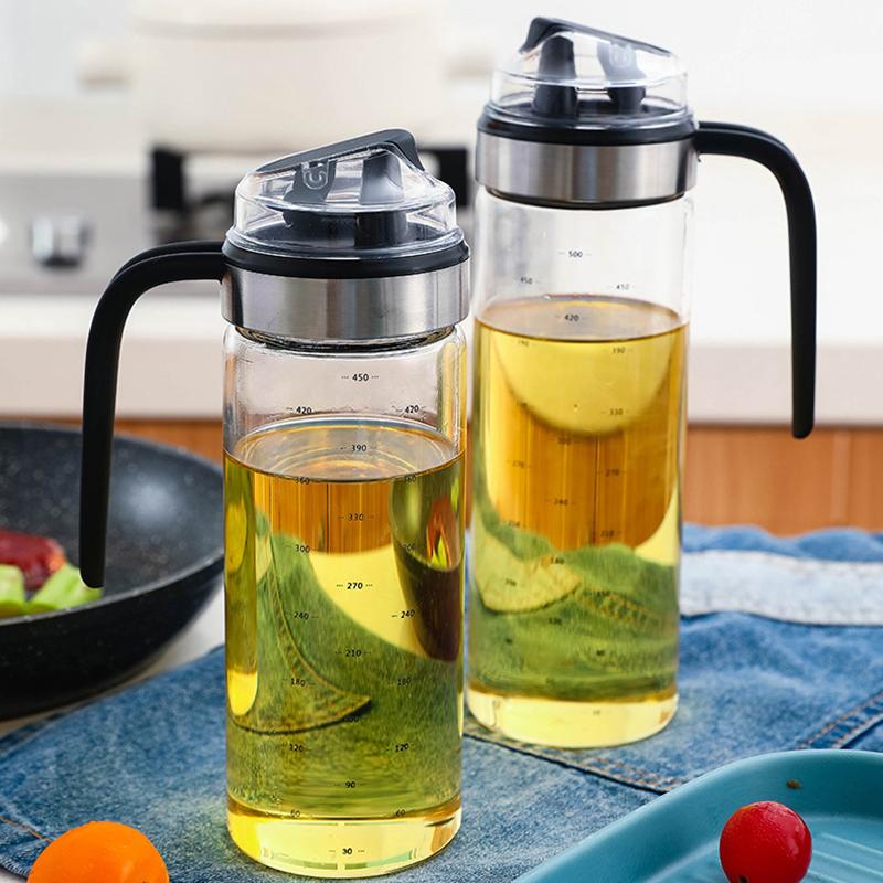 Cooking Seasoning Bottle Dispenser Sauce Bottle Glass Storage Bottles Spice Glass Oil Spray Vinegar Creative Kitchen Tools