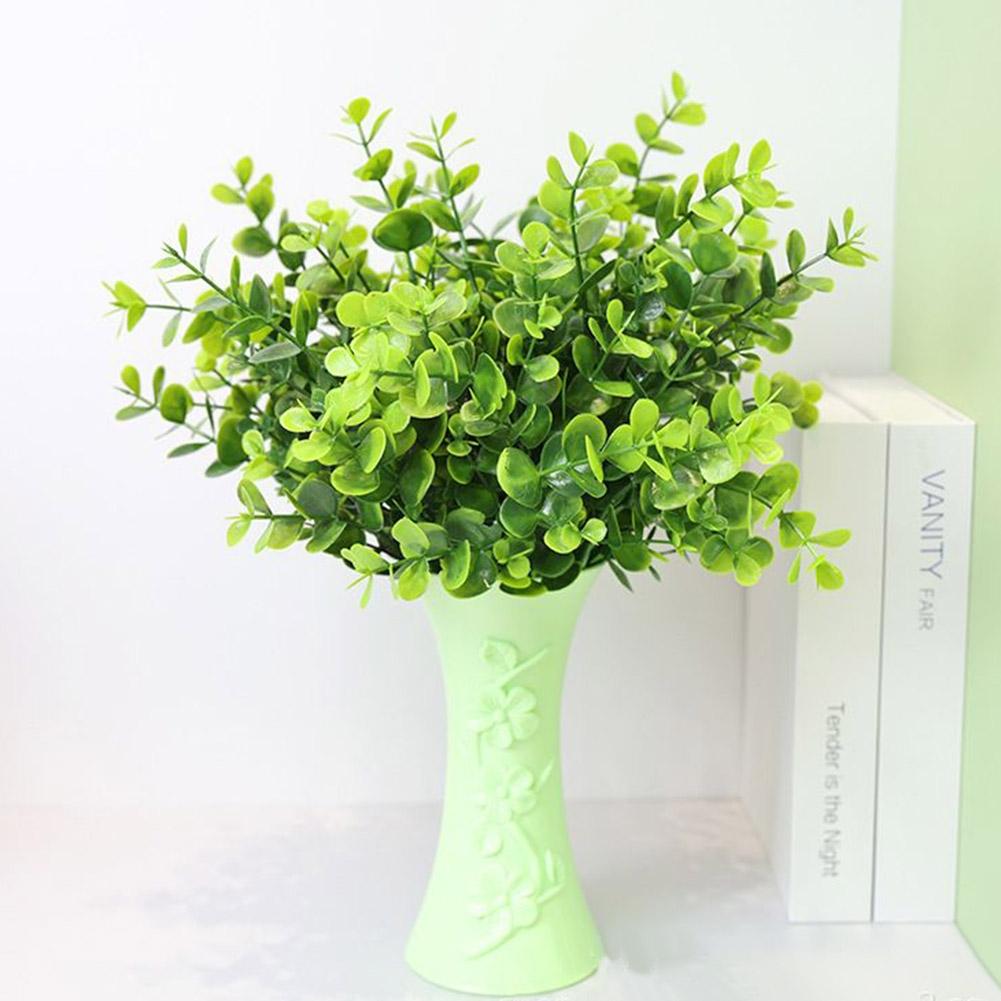 Green Grass Leaf Bouquet Artificial Silk Flower Plant for Office Decoration