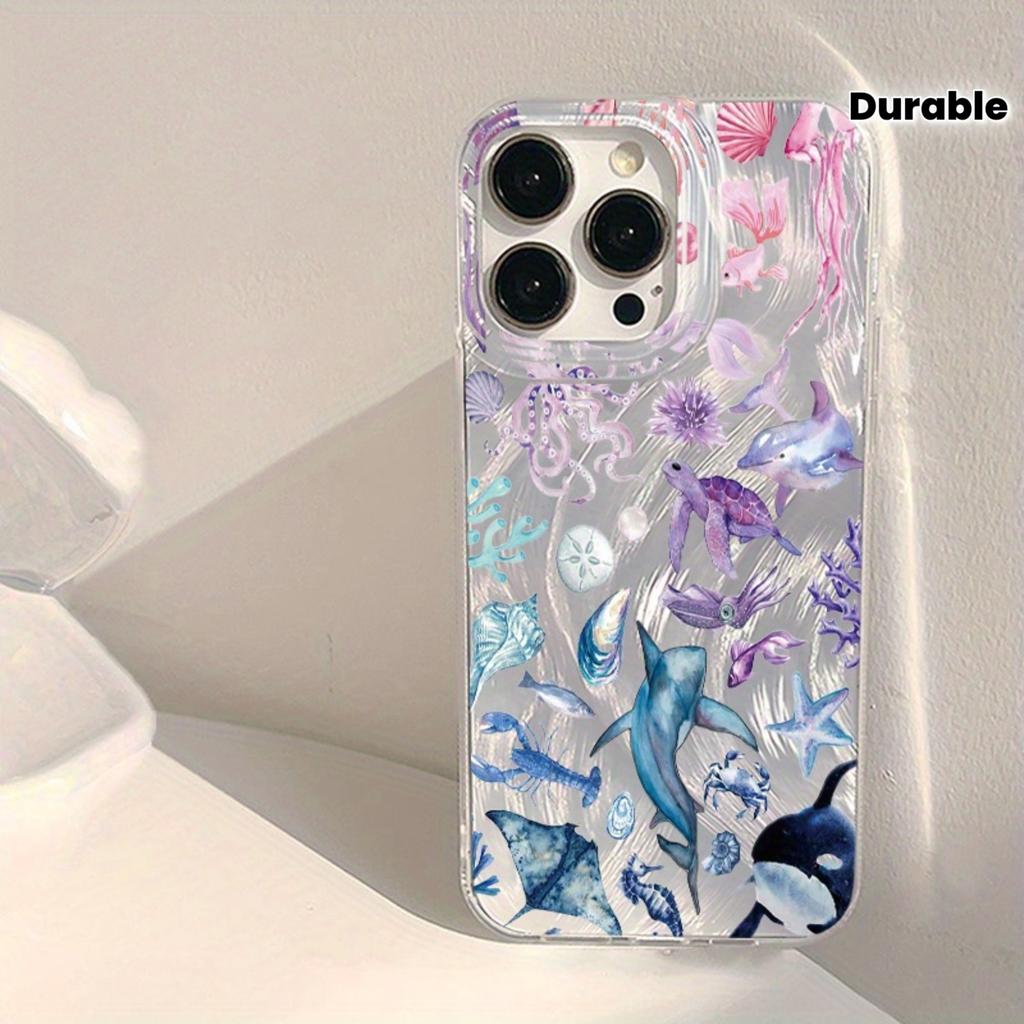 Marine Life Patterns Phone Case For Samsung Galaxy S26 S25 S24 S23 S22 S21 Ultra Plus A57 A56 A55 A54 A34 A36 A15 5G Laser Cover