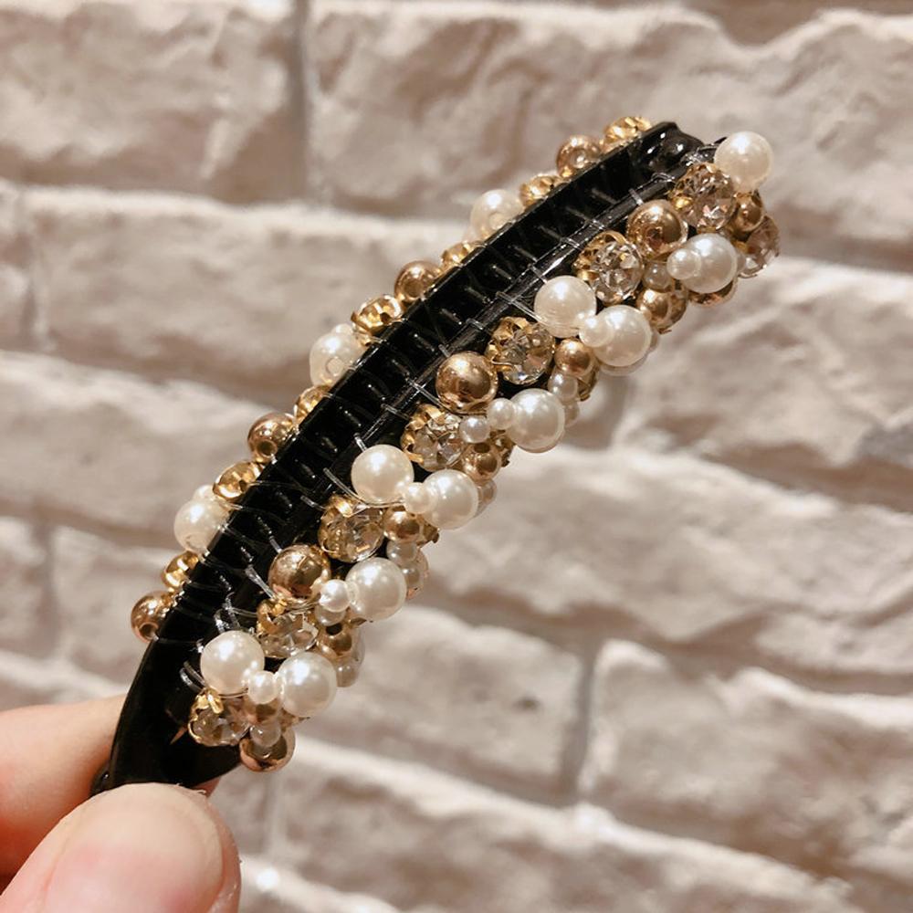 Accessoires Geometric Women Plastic Girls Hair Crabs Vertical Clip Hair Claws Pearl Banana Clips