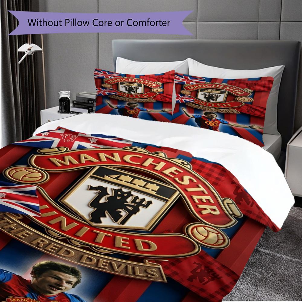 Glory Devils Rise Three-piece set (1 * duvet cover + 2 * pillowcase, without core) 2D Flat Duvet cover and pillowcase Bedding set Soft and comfortable