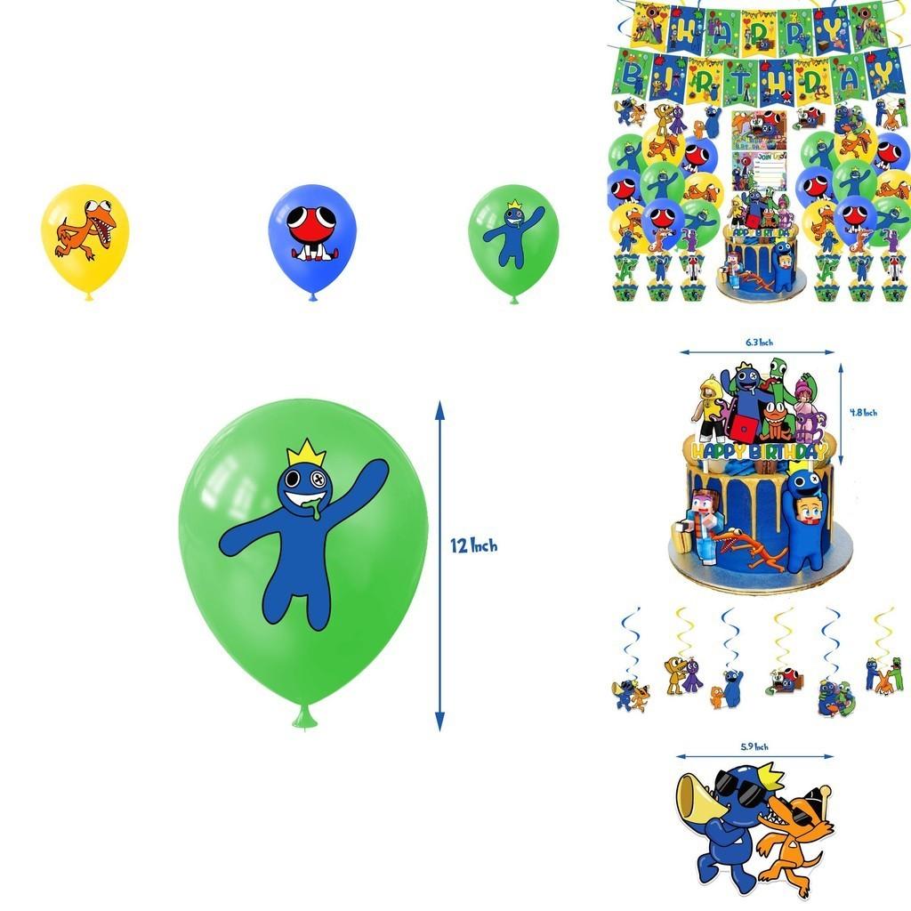 Roblox Rainbow Friends Party Supplies Kit With Banner Cake Topper Balloons And More!