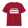 Caution Apprentice Funny Humorous Active T Shirt vintage Washed Top For Everyday Wear Soft Stretched Comfortable Unisex homme