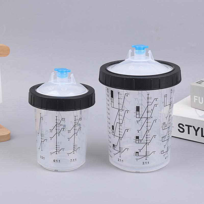 1Pc Paint Spray Cup 180/350/800ml Plastic Paint Mixing Cup Disposable Paint Cup Spray Pot Type Quick Cup