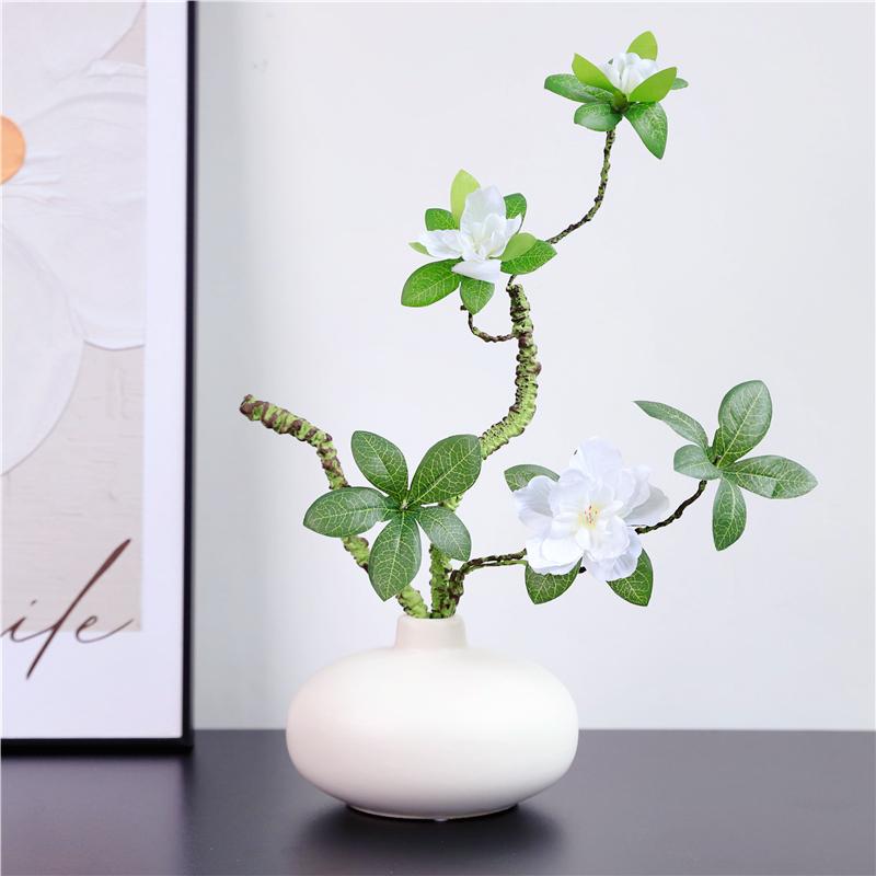 Künstliches Azaleen-Blumenarrangement: Grünpflanzen aus Kunststoff für Tischdekoration