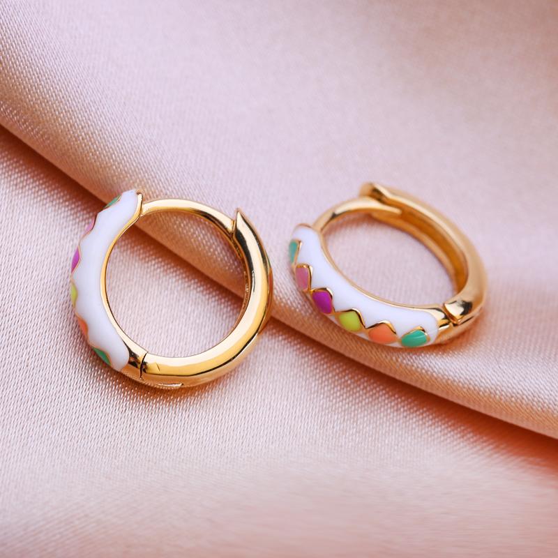 KNIKOO Small Round Clip Earrings For Women Fashion Hoop Earrings Jewerly For Wedding Party Gifts Cubic Zirconia CZ Earrings