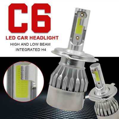 Bil LED Strålkastare C6 H4 H7 H11 9005 9006 7600LM 36W LED Bilstrålkastare Hi / Lo Ljuslampor färg 6000K