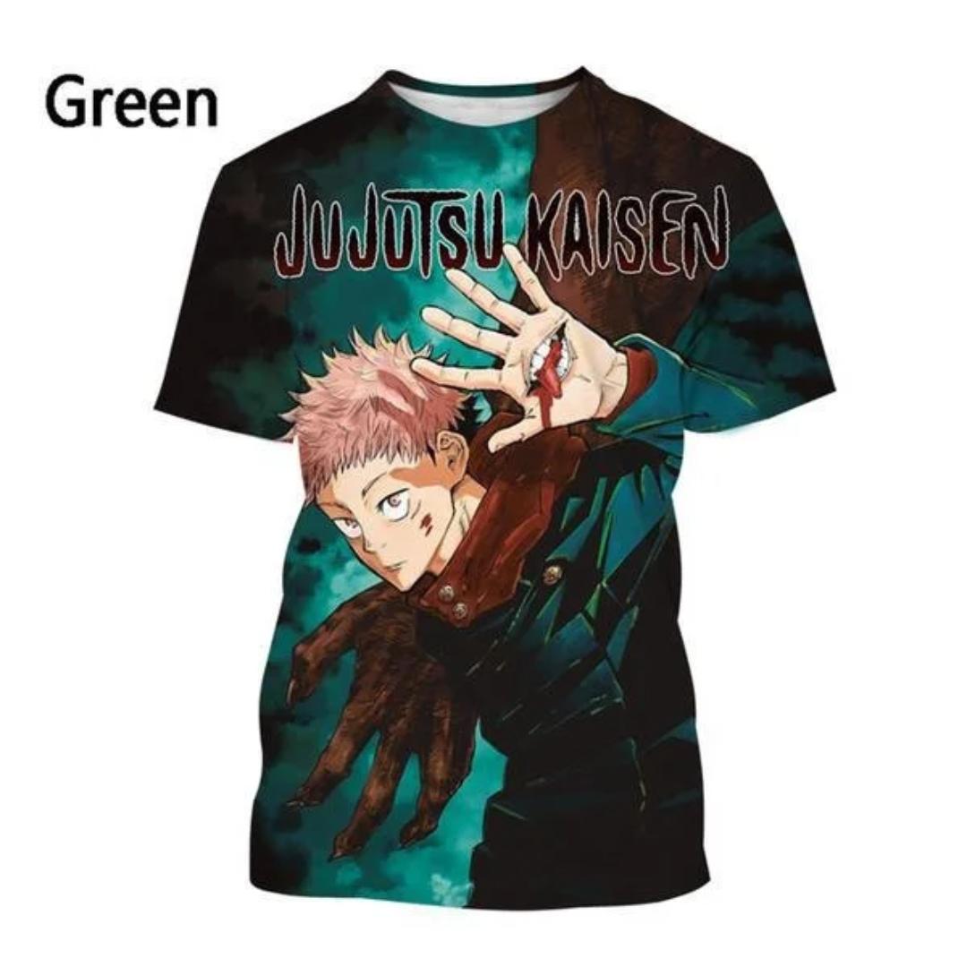 

Hot Anime Jujutsu Kaisen 3D Print Літня чоловіча/жіноча футболка з круглим вирізом Повсякденна футболка з коротким рукавом великого розміру Модний одяг унісекс XL