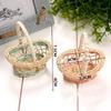 Beautiful Hand Made Flower Storage Basket Imitation Rattan Woven 2 Colors Wicker Flower Basket 8*5.5cm Storage Baskets