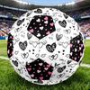 1PC Love Motion Pink Hearts Soccer Ball Size 5 Football Machine Sewn Indoor/Outdoor Universal Football A44