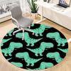 1 Stück Büro-Rundteppich mit Dino-Muster, Indoor-Matte geeignet für Büro, unter Bürostühlen, Schlafzimmer, Wohnzimmer, Heimdekoration, Raumdekoration, n52