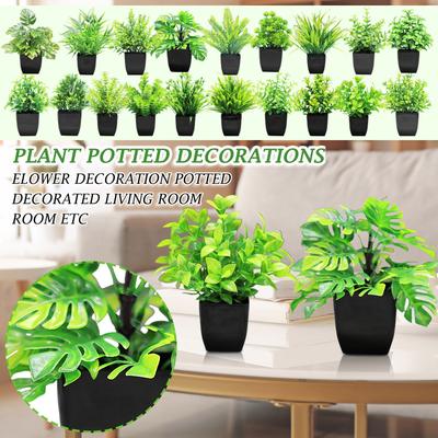Simulation Green Plant Potted Ornaments Plant Combination Indoor Desktop Ornaments Simulation Artificial Flower Plant Bonsai