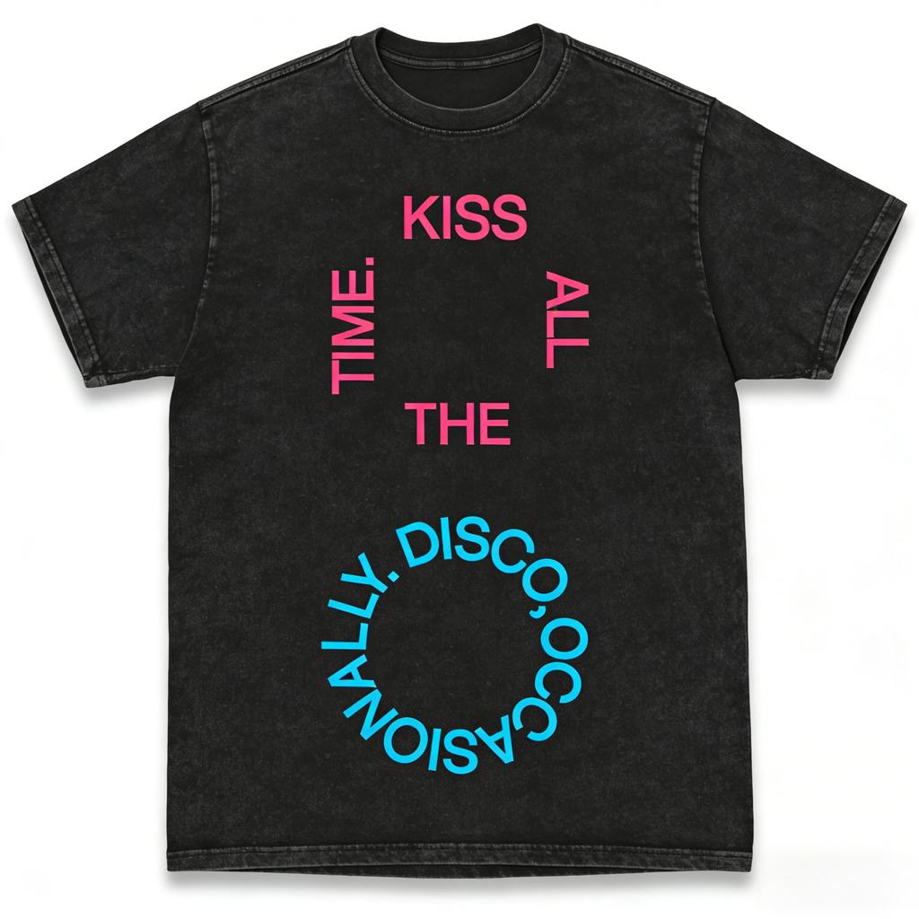 Harry Styles Bacia Sempre Disco Occasionalmente Album Lavaggio Acido Unisex Maglietta in Cotone Uomo Donna Hiphop Manica Corta Maglietta