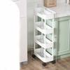 Mobile Storage Shelf Interspace Gap Shelf Kitchen Storage Shelf Bathroom Storage Rack Fridge Side Seam Finishing Rack