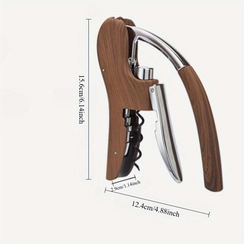 Ergonomic Zinc Wine Bottle Opener with Wooden Handle - Effortless Smooth Opening for Women, Small Hands, Manual Non Electric Corkscrew