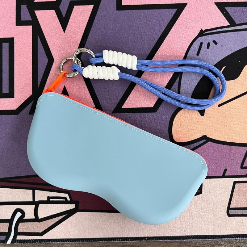 Tragbare Silikon-Brillentasche Sonnenbrillen-Schutzhülle Aufbewahrungstasche Wasserdicht Kurzsichtigkeits-Brillentasche