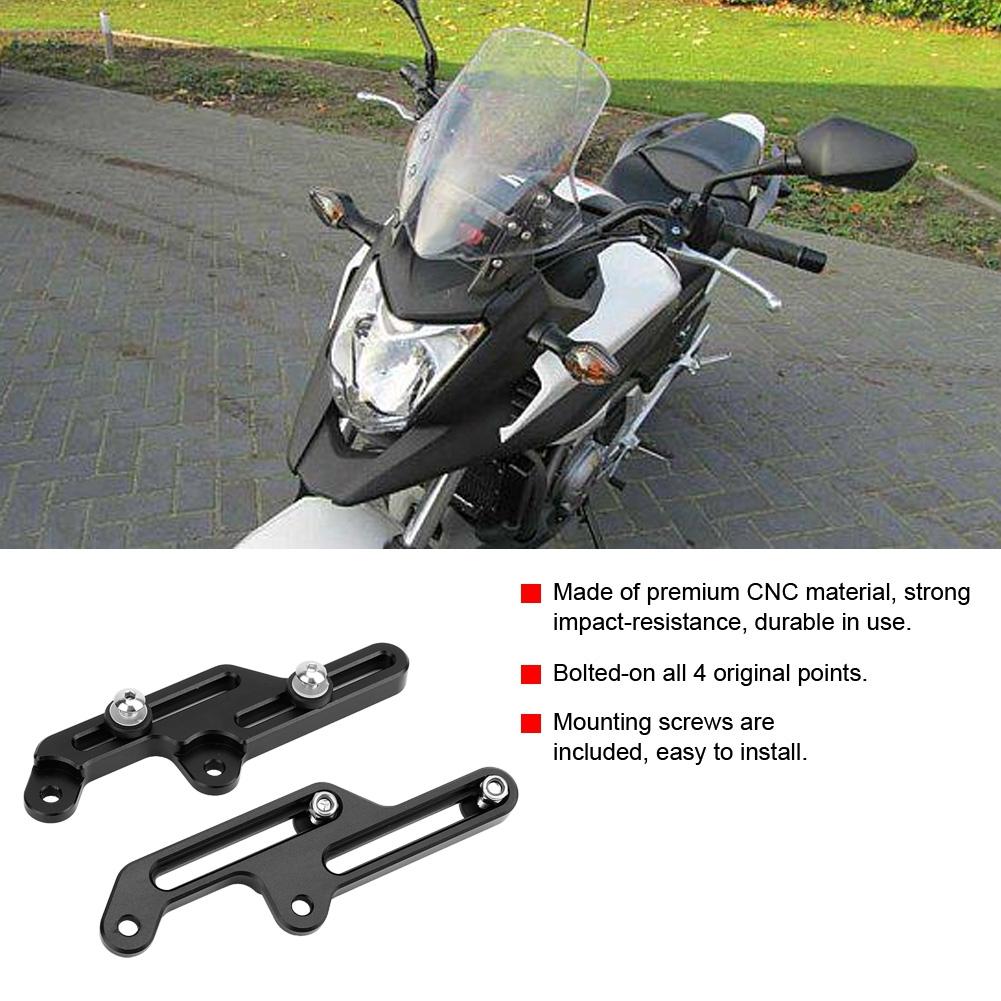Motorcycle Windscreen Adjusters Windshield Bracket for HONDA NC700X NC750X 2012 2015 (Black)