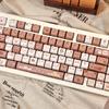 Maorbeng Mielben, Magnetic Keyboard All, Cocoa Cat 140 Pcs Cute, Cross Heat Transfer Mechanical Keyboard Keycap PBT Maorbeng-018