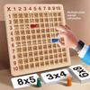 Juego de Mesa de Multiplicación 99 Sin Olor de Madera Juguete Educativo Montessori para Niños Práctica de Conteo Ayuda para el Aprendizaje Preescolar
