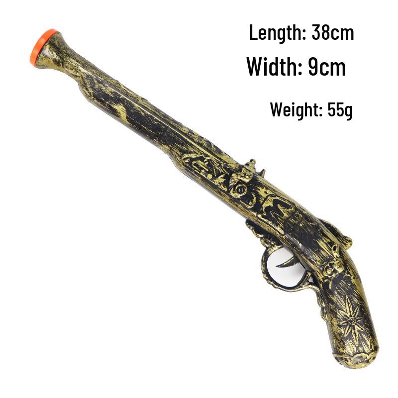 Pirate Costume Accessories: Skull Eye Patch, Hat, Hook, Flag, Telescope, Knife, and Gun for Halloween.