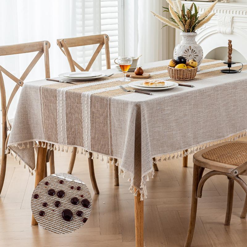 Japanese Style Luxurious And High-End Tablecloth Rectangular Waterproof Dining Table And Coffee Table Tablecloth Cover Cloth
