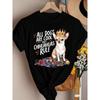 Womens Chihuahua Puppy Print Crew Neck Short Sleeve T Shirt Slight Stretch Fabric Stylish All Season Casual Top