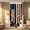 Wall Hanging Flag Decorative American Flag Banner with LED Lights Vintage Style Polyester Wall Decoration for Indoor Outdoor Party