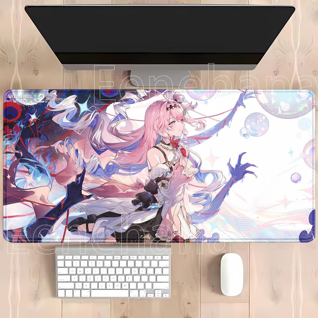 Wuwa Denia Wuthering Waves Kawaii Anime Girl Pc Mousepad Computer Keyboard Gaming Mouse Pad Office Hd Printing Overlock Desk Mat