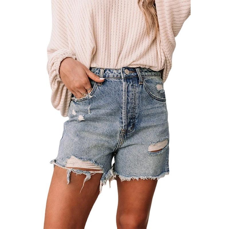 Amazon Spring and Summer Europe and The United States Ripped Denim Shorts  Stand Alone New Cut Edge Jeans acquista in modo economico — spedizione  gratuita, recensioni reali con foto — Joom