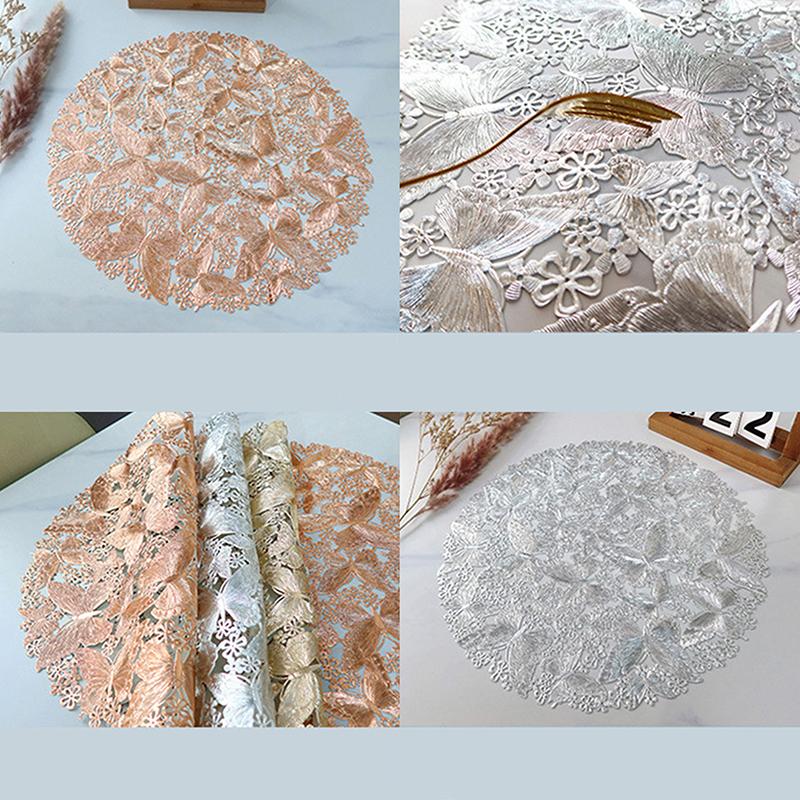 Butterfly Coaster Placemat Heat Resistant Waterproof Dining Coffee Table Cup Mat For Home Party Decoration