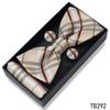 Classic Bowtie Bow Ties for Mens Butterfly Bowknot Pocket Square Cufflinks Suit Set Bussiness Accessories