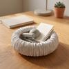 Resin Fruit Tray with Open Center Textured Sculptural Bowl Sleek for Tabletop