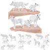 High Quality Pvc Arctic Wolf Figurine Set Including Howling And Standing Wolves