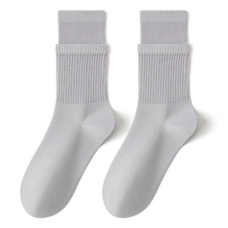 

Женские весенне-осенние спортивные носки-гольфы с двойным впитывающим влагу дышащим эффектом против образования катышков 1 pair серый