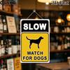 Metal Tin Sign Vintage Slow Watch For Dogs Sign Vintage Tin Poster Retro Metal Tin Painting for Farmhouse Street Wall Decor